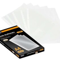 Ingraf Pack de 100 Fundas Multitaladro A4 Transparentes - Acabado en Cristal