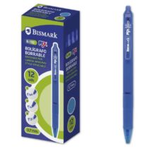 Bismark Boligrafo Borrable con Clip - Punta de 0.7 mm - Color Azul