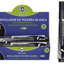 Bismark Rotulador para Pizarra 3mm - Punta Fina - Tinta de Secado Rapido - Facil de Borrar - Color Negro