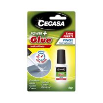 Cegasa Power Glue Pegamento Instantaneo con Pincel 5gr - Pegamento Fuerte - Color Transparente