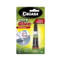 Cegasa Power Glue Pegamento Instantaneo 3gr - Secado Rapido - Alta Resistencia - Facil Aplicacion - Color Transparente