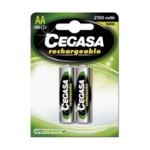 Cegasa HR6 Pack de 2 Pilas Recargables AA 2100mAh - Tecnologia Rtu - Mantiene 85% Energia un Año - Ideal para Dispositivos de Alta Intensidad