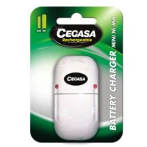 Cegasa Cargador Compacto de Pilas AA/AAA - Recargas Ilimitadas - Facil de Usar - Ideal para el Hogar - Color Blanco