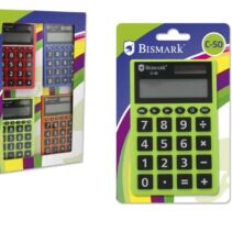 Bismark C-50 Calculadora Escolar de 8 Digitos - Funciones Basicas y Memoria - Alimentacion Solar y a Pilas - Colores Surtidos