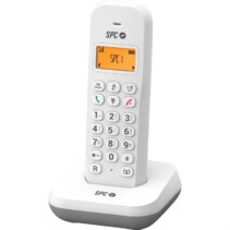 SPC Keops Telefono Fijo Inalambrico DECT - Pantalla Iluminada - Agenda 50 Contactos - Identificador de Llamadas - Color Blanco