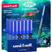 Uni-ball Eye Ocean Care UB150/157 Expositor de 36 Boligrafos - Punta de Bola 0.5mm - Tinta Pigmentada Resistente al Agua y Luz - Sistema de Control de Tinta - Color Surtido