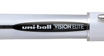 Uni-ball Vision Elite UB-200 Rollerball de Tinta Liquida - Punta de Bola 0.8mm - Sistema Antifugas para Viajes - Color Negro