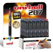 Uni-ball UMN-207 Signo Expositor de 36 Rollers - Punta de Bola 0.5mm - Grip de Caucho Antifatiga - Tinta Pigmentada Resistente a Luz y Agua - Color Surtido