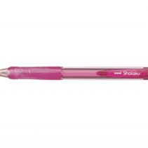 Uni-ball Shalaku M5-100 Portaminas - Ancho de Trazo 0.5mm - 2 Minas HB - Empuñadura de Caucho Antifatiga - Goma de Borrar Integrada - Color Rosa