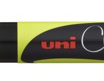 Uni-ball PWE-3MS Marcador de Tiza Liquida - Punta Conica 0.7mm - Borrado en Humedo - Resistente a la Lluvia - Color Amarillo