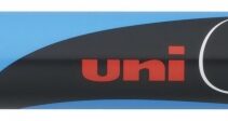 Uni-ball PWE-5M Marcador de Tiza Liquida - Punta Conica 1.8-2.5mm - Borrado en Humedo - Resistente a la Lluvia - Ideal para Pizarras y Vidrio - Color Azul Claro