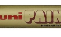 Uni-ball PX-20 Paint Marker - Marcador de Pintura - Punta Acrilica de Bala 2.2-2.8mm - Permanente en Todas las Superficies - Resistente a Luz y Agua - Color Oro