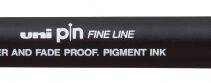 Uni-ball PINCS2-200 Rotulador Calibrado - Punta Poliacetal - Trazo Chisel - Tinta Pigmentada Resistente al Agua y Luz - Color Negro