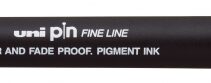 Uni-ball PINCS3-200 Rotulador Calibrado - Punta Poliacetal - Trazo Chisel - Tinta Pigmentada Resistente al Agua y Luz - Color Negro