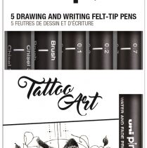 Uni-ball Uni Pin Tattoo Art Pack de 5 Rotuladores Calibrados 0.1