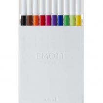 Uni-ball PEM-SY Set Nº1 Emott Essential Colors Pack de 10 Rotuladores de Linea Fina - Punta 0.4mm - Tinta a Base de Agua - Diseño Innovador - Ancho de Linea Constante - Colores Surtidos