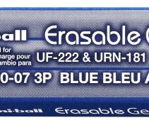 Uni-ball UF-220 Pack de 3 Recambios de Gel Borrable URR-100-07 - Punta 0.7mm - Color Azul