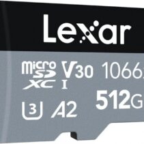 Lexar Extreme Pro Tarjeta de Memoria MicroSDXC 512GB - Velocidades de Lectura hasta 160MB/s - Escritura hasta 120MB/s - V30 - A2 - Color Gris