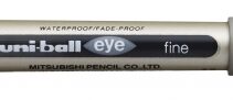 Uni-ball Eye Fine UB-157 Boligrafo de Tinta Liquida - Punta de Bola 0.7mm - Tinta Resistente al Agua y Luz - Sistema de Control de Tinta - Color Negro