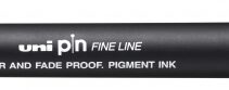 Uni-ball PIN10-200(S) Rotulador Calibrado - Punta Poliacetal 1mm - Ancho de Trazo 1mm - Tinta Pigmentada Resistente al Agua y Luz - Color Negro