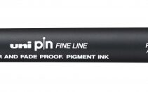 Uni-ball PINBR-200 Rotulador Calibrado - Punta Poliacetal Brush - Tinta Pigmentada Resistente al Agua y Luz - Color Negro