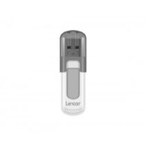 Lexar JumpDrive V100 Memoria USB 64GB - Compacta y Portatil - Interfaz USB 2.0 - Color Blanco