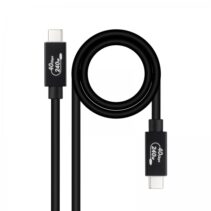 Nanocable Cable USB 4 Gen 3x2 40Gbps 5A/240W - USB-C/M-USB-C/M - 1m - Color Negro