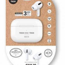 TechOneTech Auriculares Inalambricos Bluetooth TWS - Hasta 30h de Reproduccion - IPX5 - Color Blanco