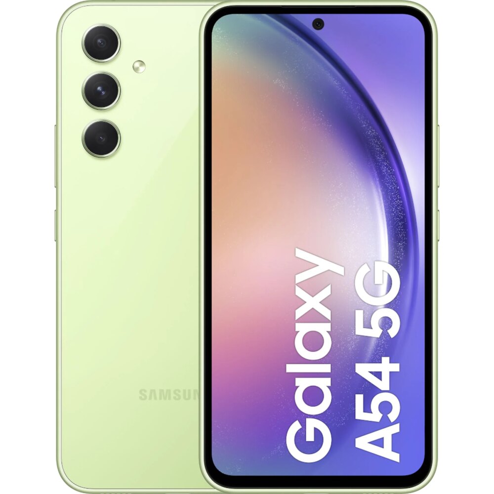 Samsung Galaxy A54 5G Smartphone Pantalla Super AMOLED 6.40" - 8GB - 256GB - Camara 50mp - Bateria 5000mAh - Admite Carga de 25W - Color Verde Lima