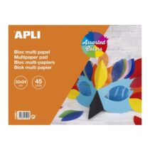 Apli Bloc de Papeles Surtidos - Papel Charol - Papel Seda - Papel Celofan - Papel Aluminio - Cartulina - Ideal para Manualidades y Scrapbooking - Colores Surtidos