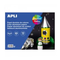 Apli Bloc de Papel de Aluminio - Ideal para Manualidades y Scrapbooking - 10 Hojas - Colores Surtidos