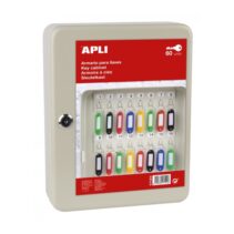 Apli Armario Porta Llaves con Cierre - 60 Posiciones - Ideal para Oficinas y Almacenes - Organizacion y Acceso Facil - No Incluye Llaveros - Color Blanco