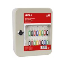 Apli Armario Porta Llaves con Cierre - 20 Posiciones - Ideal para Oficinas y Almacenes - Organizacion y Acceso Facil - No Incluye Llaveros - Color Blanco