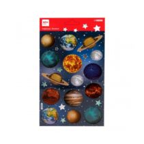 Apli Bolsa de Pegatinas de Planetas - Holograficas - Adhesivo Permanente - Ideal para Scrapbooking y Decoracion - Estimula Creatividad y Psicomotricidad Infantil