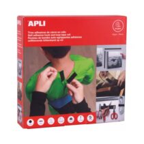 Apli Dispensador de Cinta Adhesiva Gancho Bucle - Union Segura - Reutilizable - Resistencia hasta 10 kg - Adhesivo Acrilico de Alta Calidad - Versatil y Duradera - Color Negro