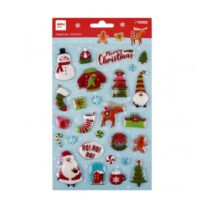 Apli Bolsa de Pegatinas Navideñas Ho ho ho - Relieve - Adhesivo Permanente - Ideal para Scrapbooking y Decoracion - Estimula Creatividad y Psicomotricidad Infantil