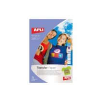 Apli Pack de 5 Hojas de Papel Transfer para Impresoras Inkjet - Ideal para Prendas de Color - Perfecto para Personalizar Ropa de Algodon - Facil de Usar y Lavar con Agua Fria