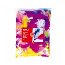 Apli Pack de 400 Plumas Collage Formato MAXI - Ideal para Escuelas y Talleres - Estimula Imaginacion y Creatividad Infantil - Color Amarillo