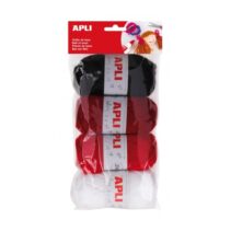 Apli Pack de 4 Ovillos de Lana Acrilica - Tonos Rojos y Combinables - Flexibles y Resistentes - Lavables a Maquina - Ideales para Manualidades y Tejido - Colores Surtidos