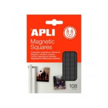 Apli Pack de 108 Cuadros Magneticos Adhesivos - Faciles de Aplicar - Larga Duracion - Alta Fijacion - Ideal para Fotos y Manualidades en Oficina