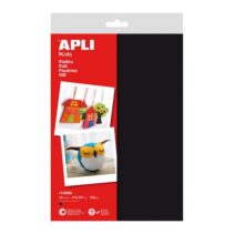 Apli Pack de 10 Hojas de Fieltro A4 - 40% Lana Natural - Grosor 250gr - Resistente y Suave - Facil de Cortar y Pegar - Color Negro