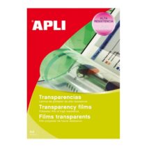 Apli Transparencias de Poliester A4 para Impresoras Laser - Alta Calidad de Reproduccion - Secado Rapido - Resistencia al Desgarro - Termo Estabilidad - Compatibles con Impresoras Populares