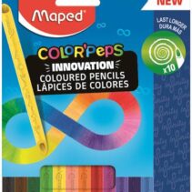 Maped Color`Peps Infinity Pack de 12 Lapices de Colores de Larga Duracion - Hecho Totalmente de Mina - Colores Surtidos