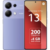 Xiaomi Redmi Note 13 Pro Smartphone Pantalla AMOLED 6.67" - 8GB - 256GB - Camara Principal 200MP - Bateria 5100mAh - Admite Carga de 67W - Color Morado