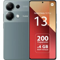 Xiaomi Redmi Note 13 Pro Smartphone Pantalla AMOLED 6.67" - 8GB - 256GB - Camara Principal 200MP - Bateria 5100mAh - Admite Carga de 67W - Color Verde