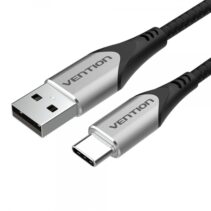 Vention Cable USB-A Macho a USB-C Macho 3A 60W 480Mbps - 0.25m - Color Gris