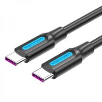 Vention Cable USB-C Macho a USB-C Macho - 0.5m - 5A PD100W - Color Negro