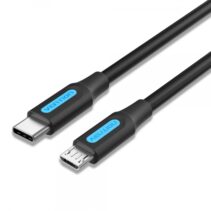 Vention Cable USB-C Macho a MicroUSB Macho - 0.5m - 2A 10W 480Mbps - Color Negro