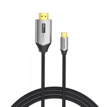 Vention Cable USB-C Macho a HDMI 2.0 Macho 4K - 1.5m - Algodon Trenzado - Aluminio Negro