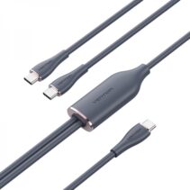 Vention Cable USB-C Macho a 2xUSB-C Macho - 1.5m - Color Negro